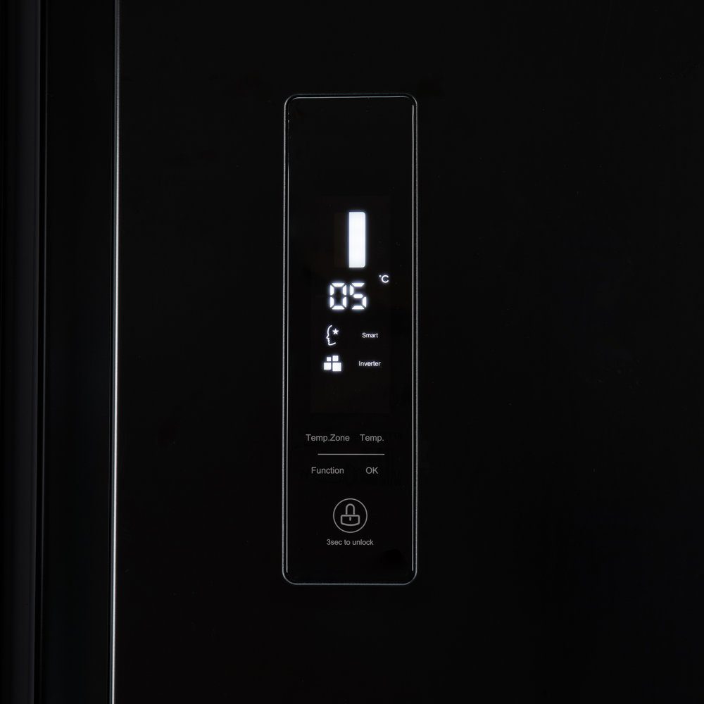 Willow 433L American Side by Side Fridge Freezer with Water Dispenser – Black (WSBS84DB) - Image 2