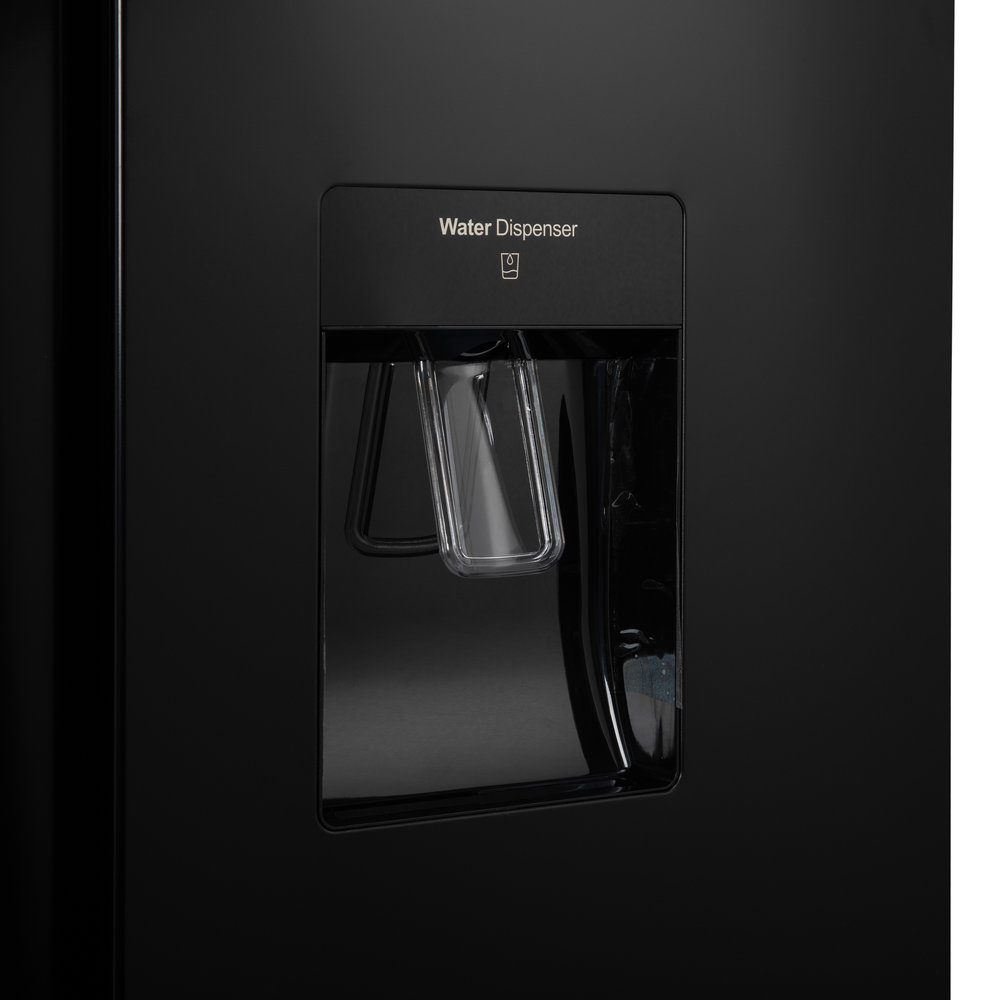 Willow 433L American Side by Side Fridge Freezer with Water Dispenser – Black (WSBS84DB) - Image 3