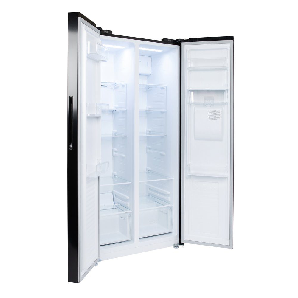 Willow 433L American Side by Side Fridge Freezer with Water Dispenser – Black (WSBS84DB) - Image 4