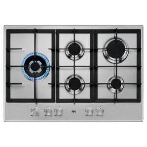 AEG HGB75500SM 75cm Slimline Gas Hob – Stainless Steel