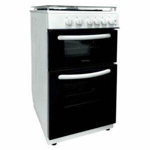 Statesman GTL50W 50Cm Twin Cavity Gas Cooker With Lid – White