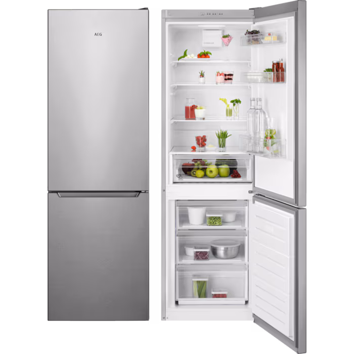 AEG 5000 Series ORC5S331EX 186cm 70/30 Fridge Freezer - Silver - E Rated - Image 3